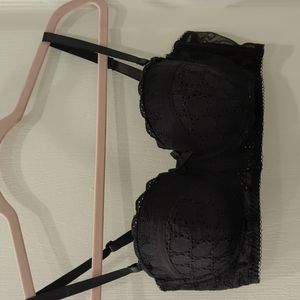MAVEN black straps or strapless structured pushup bra Sz 36B